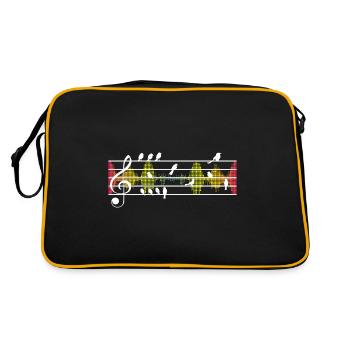 DJ Vogel Beats Musician Nature Music Lovers - Retro Bag - black/gold - Back