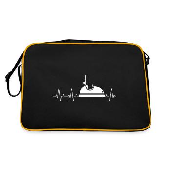 Bumper Car Heartbeat Amusement Park Dodgems - Retro Bag - black/gold - Back