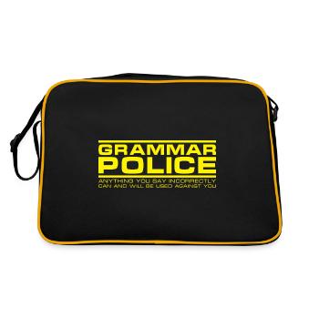 Grammar Police - Retro Bag - black/gold - Back