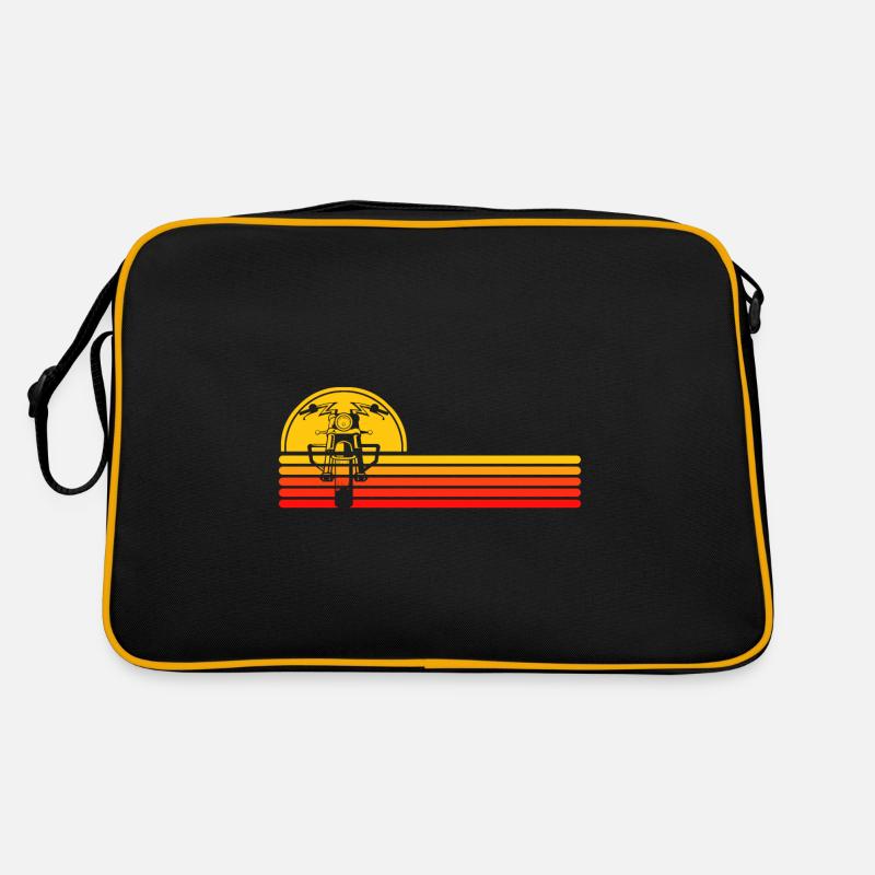 Motocycliste De Motos De Chopper Sac Retro