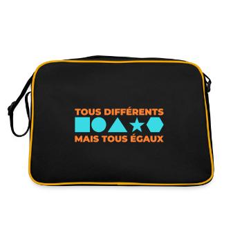 Tous différents mais tous égaux - Sac Retro - noir/or - Dos