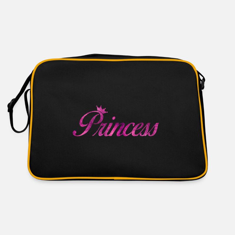 Prinzessin - Retro Tasche - Schwarz/Gold