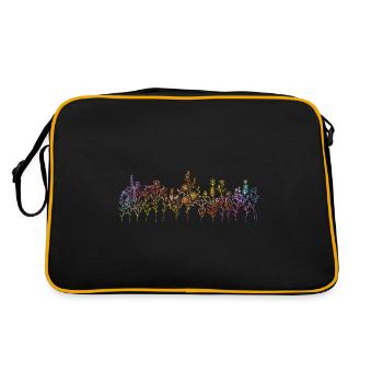 Fleurs sauvages colorées Femmes Jardin de fleurs - Sac Retro - noir/or - Dos