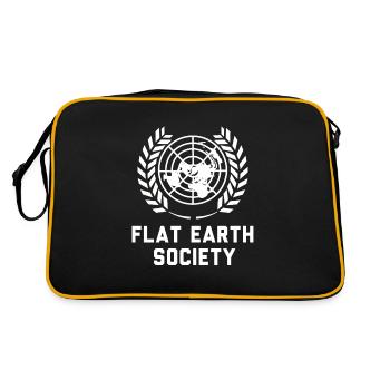 Flat Earth Society Terre plate Conspiration - Sac Retro - noir/or - Dos