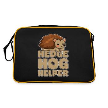 Igel - Retro Tasche - Schwarz/Gold - Hinten