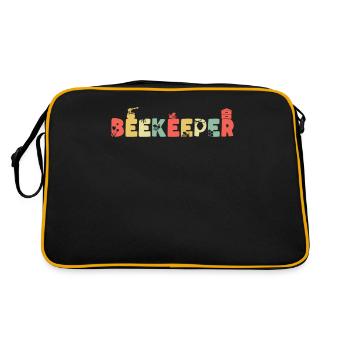 Beekeepers Bees Honey Beekeeper Bee - Retro Bag - black/gold - Back