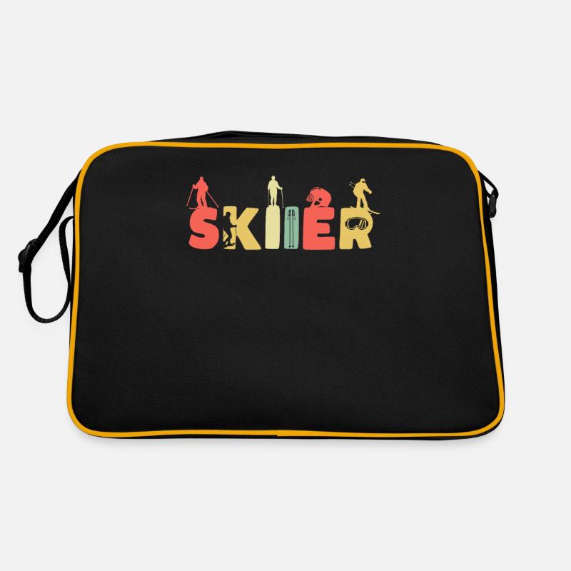Retro Ski Skiing Vintage Skis Retro Bag