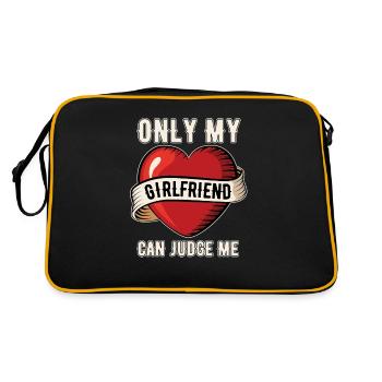 Valentinstag Valentines Day - Retro Tasche - Schwarz/Gold - Hinten