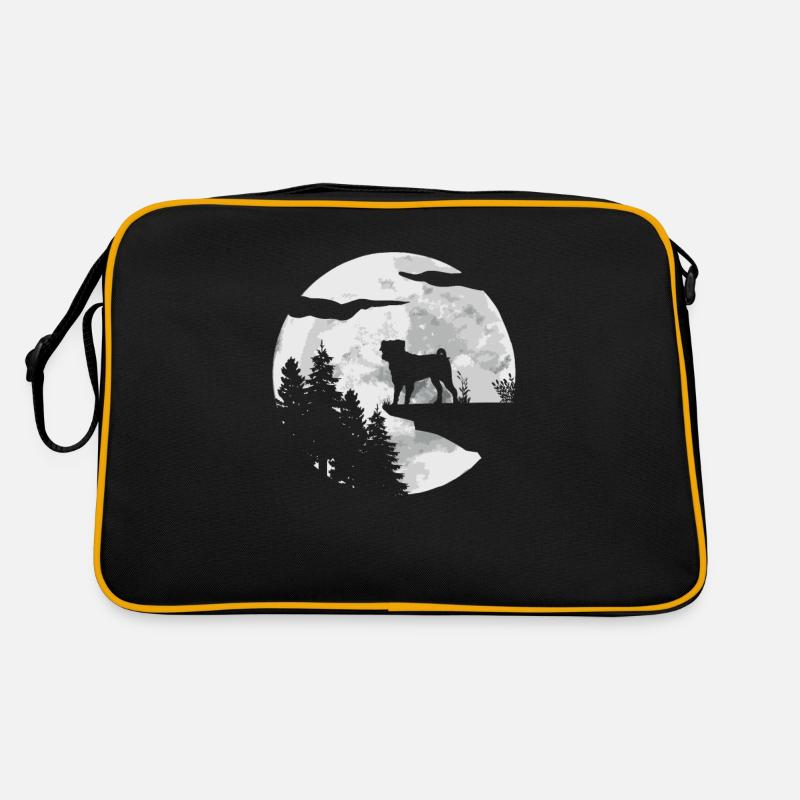 Mops Hund Retro Tasche
