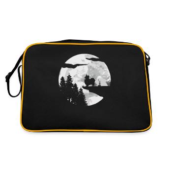 Papillon Dog - Retro Bag - black/gold - Back