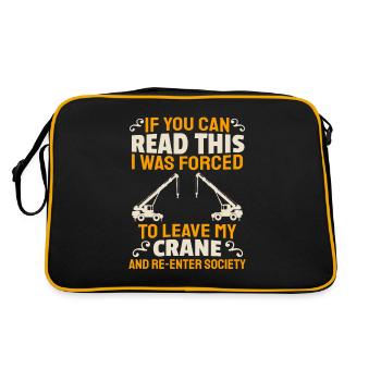 Crane Construction Crane Crane Operator Crane Operator - Retro Bag - black/gold - Back