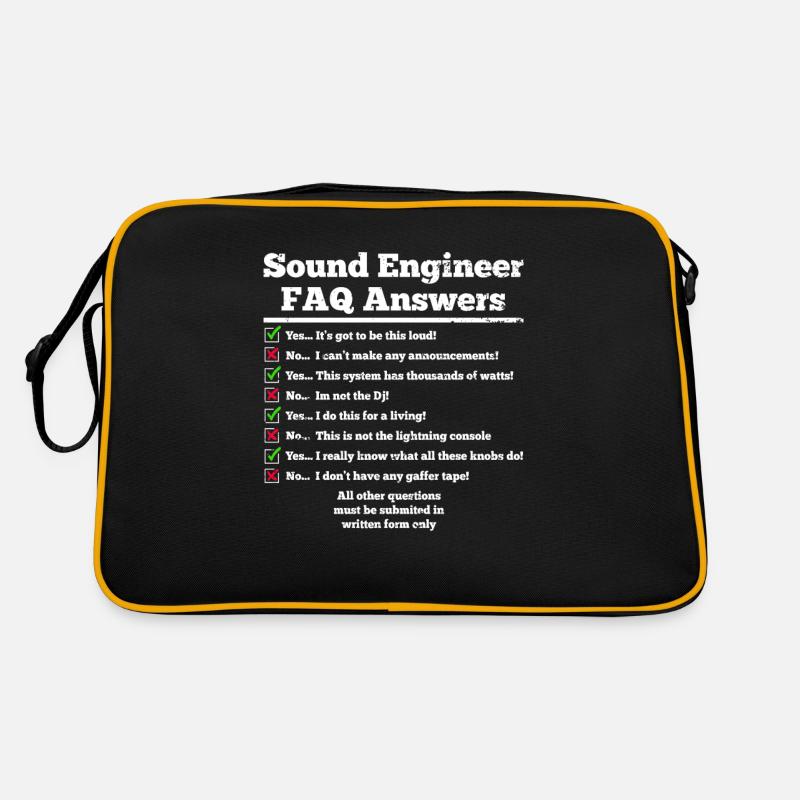 Tontechniker Sound Audio Engineer Retro Tasche