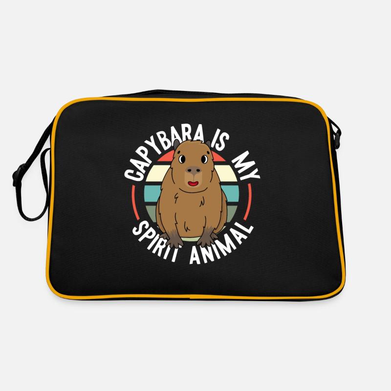 Capybara Wasserschwein Nagetier Retro Tasche