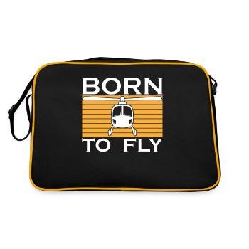 Hélicoptère Hélicoptère Pilote Heli - Sac Retro - noir/or - Dos