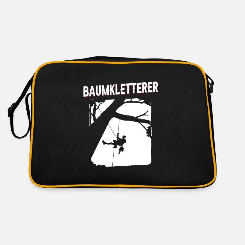 Arboriculture Arboriste Grimpeur d’arbres - Sac Retro - noir/or