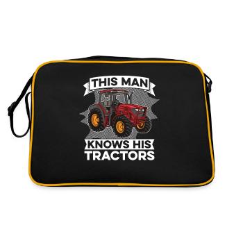 Trekker Tractor Tractor Farmer Farmer - Retro Bag - black/gold - Back