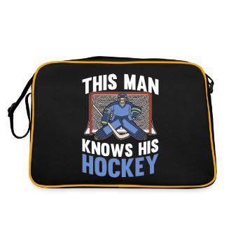 Hockey sur glace Équipe de joueurs de hockey sur glace - Sac Retro - noir/or - Dos