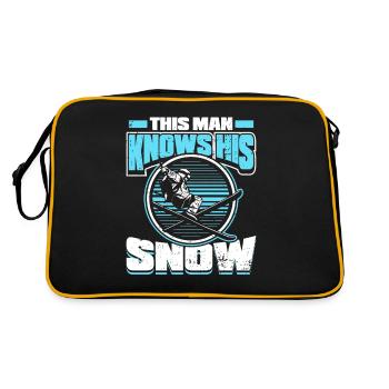 Ski Skiing Skis - Retro Bag - black/gold - Back