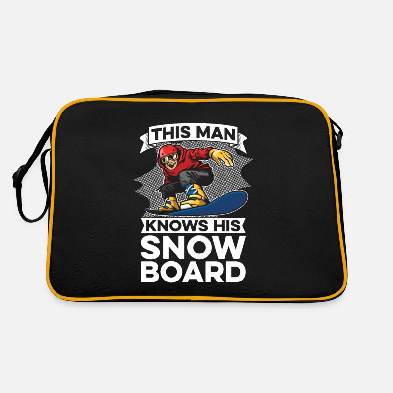 Snowboard Snowboarder Snowboarding Retro Tasche