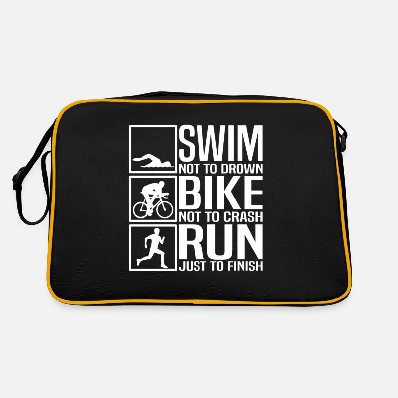 Triathlon - Retro Tasche - Schwarz/Gold