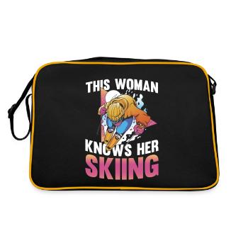 Ski Skiing Skis - Retro Bag - black/gold - Back