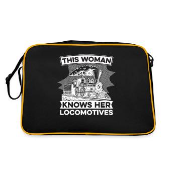 Railway Railway Train Train Train Driver - Retro Bag - black/gold - Back