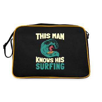 Surfing Surfer Surfer - Retro Bag - black/gold - Back