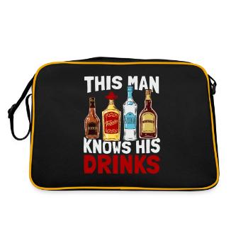 Bartender Bartender Barman Barmaid - Retro Bag - black/gold - Back