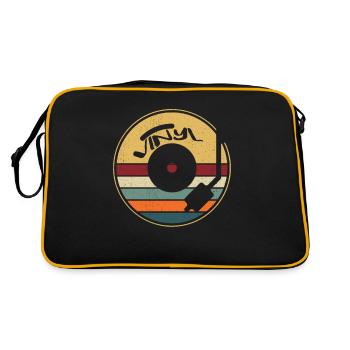 Collectionneur de disques vinyle LP - Sac Retro - noir/or - Dos