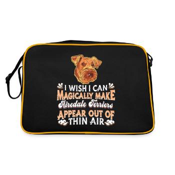 Airedale Terrier Chien - Sac Retro - noir/or - Dos