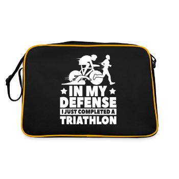 Triathlon - Retro Tasche - Schwarz/Gold - Hinten