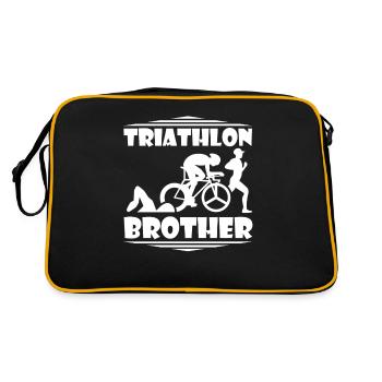 Triathlon - Retro Tasche - Schwarz/Gold - Hinten