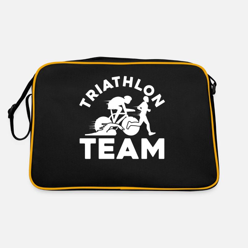 Triathlon - Retro Tasche - Schwarz/Gold