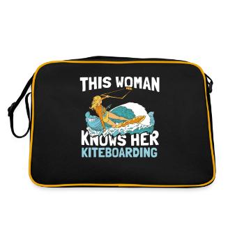 Kitesurf Kiteboard Kite Kite Kiten - Sac Retro - noir/or - Dos