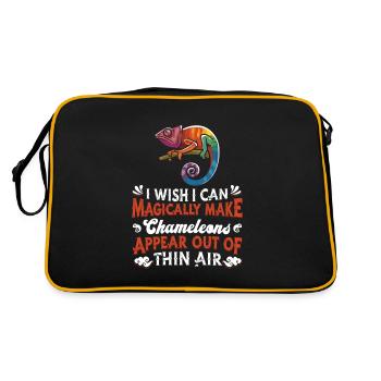 Chameleon Chamäleon - Retro Tasche - Schwarz/Gold - Hinten