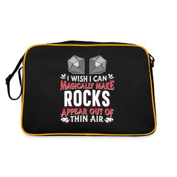 Geologist Stones Stone Collector Petrology - Retro Bag - black/gold - Back