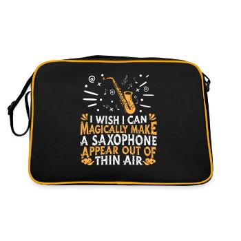 Sax Saxophone Saxophone Musician Jazz - Retro Bag - black/gold - Back