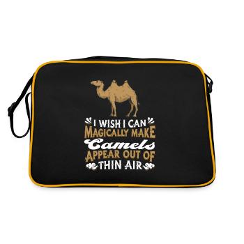 Les chameaux piétinent le dromadaire animal - Sac Retro - noir/or - Dos