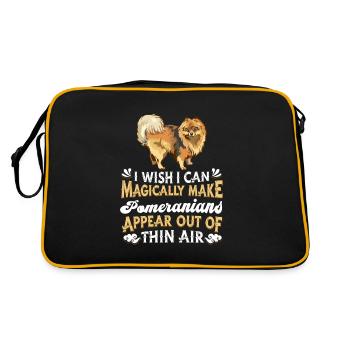 Chien de Poméranie - Sac Retro - noir/or - Dos