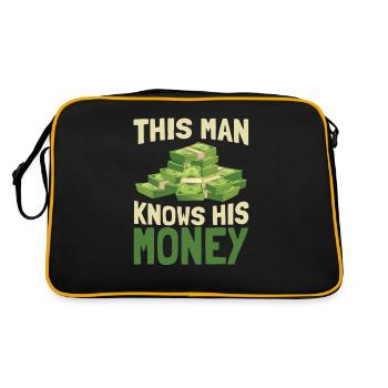 Capitalism Capitalist Entrepreneur Investor - Retro Bag - black/gold - Back