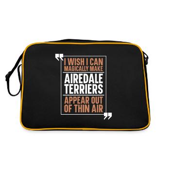 Airedale Terrier Chien - Sac Retro - noir/or - Dos