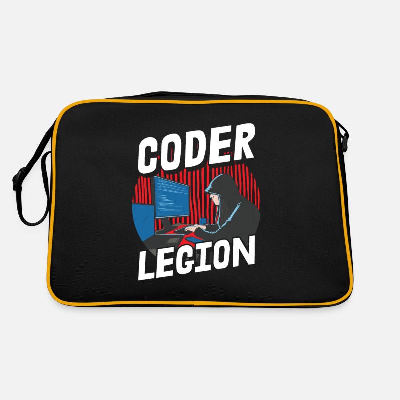 Programmierer Coder Software Entwickler Retro Tasche