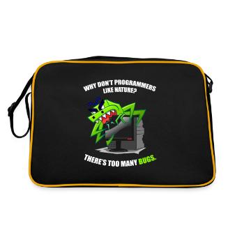 Programmierer Coder Software Entwickler - Retro Tasche - Schwarz/Gold - Hinten