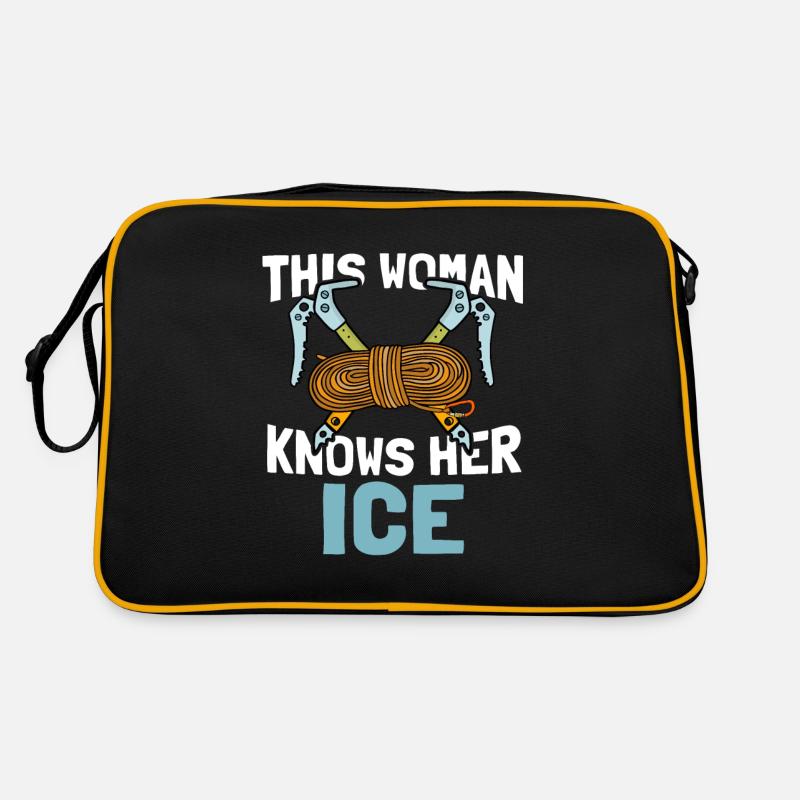 Eisklettern Bergsteigen Klettern Bergsteiger Retro Tasche