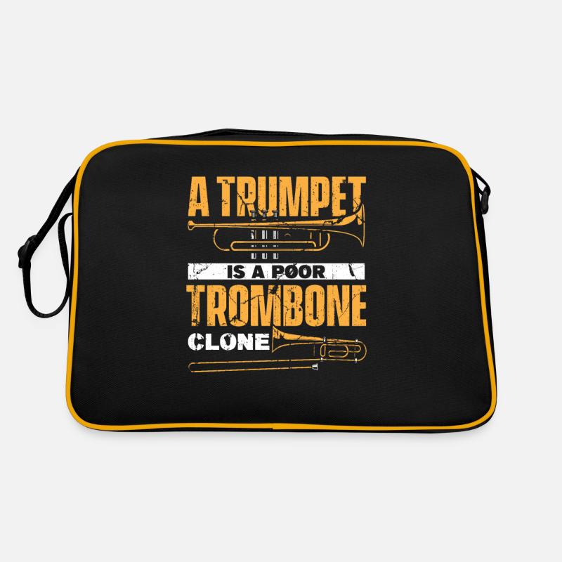 Posaune - Retro Tasche - Schwarz/Gold