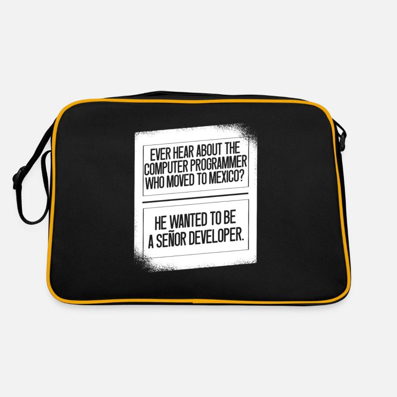 Programmierer Coder Software Entwickler Retro Tasche