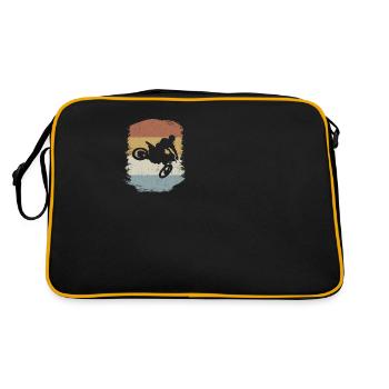 Dirt Bike Supercross MX Motocross - Retro Bag - black/gold - Back