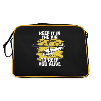 Hélicoptère Hélicoptère Pilote Heli - Sac Retro - noir/or - Dos