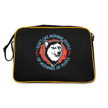 Chien Husky Sibérien - Sac Retro - noir/or - Dos