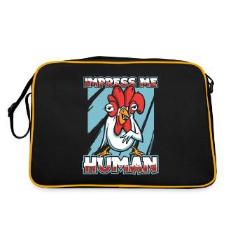 Agriculteur de ferme de poulet Agriculteur Éleveur de poulet - Sac Retro - noir/or - Dos
